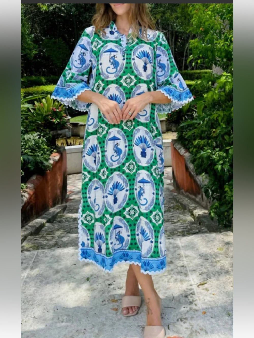 IslaPayal Como Midi dress in monkey print